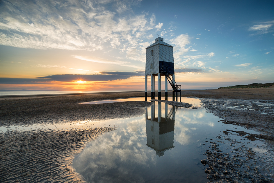 Sunset at Burnham on Sea Retirement Apartments Somerset